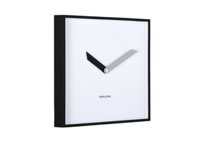 Karlsson - Wall Clock Cool Retro Cuadrado - Zwart - Øcm
