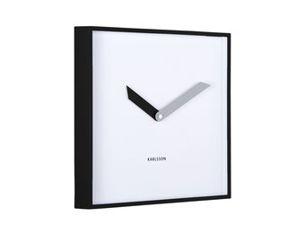 Karlsson - Wall Clock Cool Retro Cuadrado - Zwart - Øcm