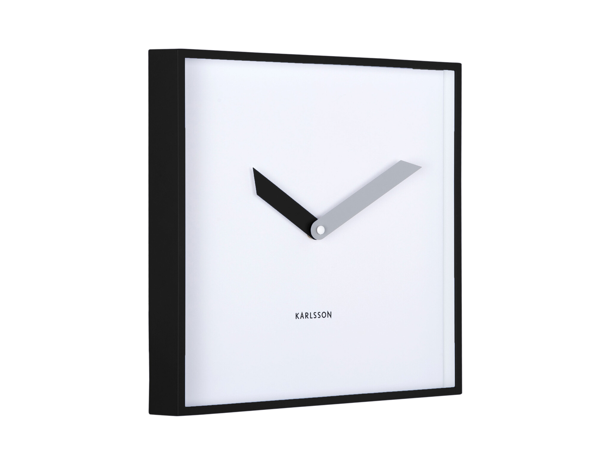 Karlsson - Wall Clock Cool Retro Cuadrado - Zwart - Øcm