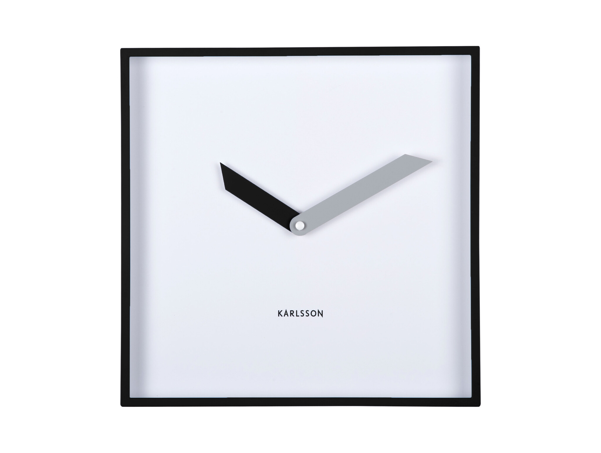 Karlsson - Wall Clock Cool Retro Cuadrado - Zwart - Øcm