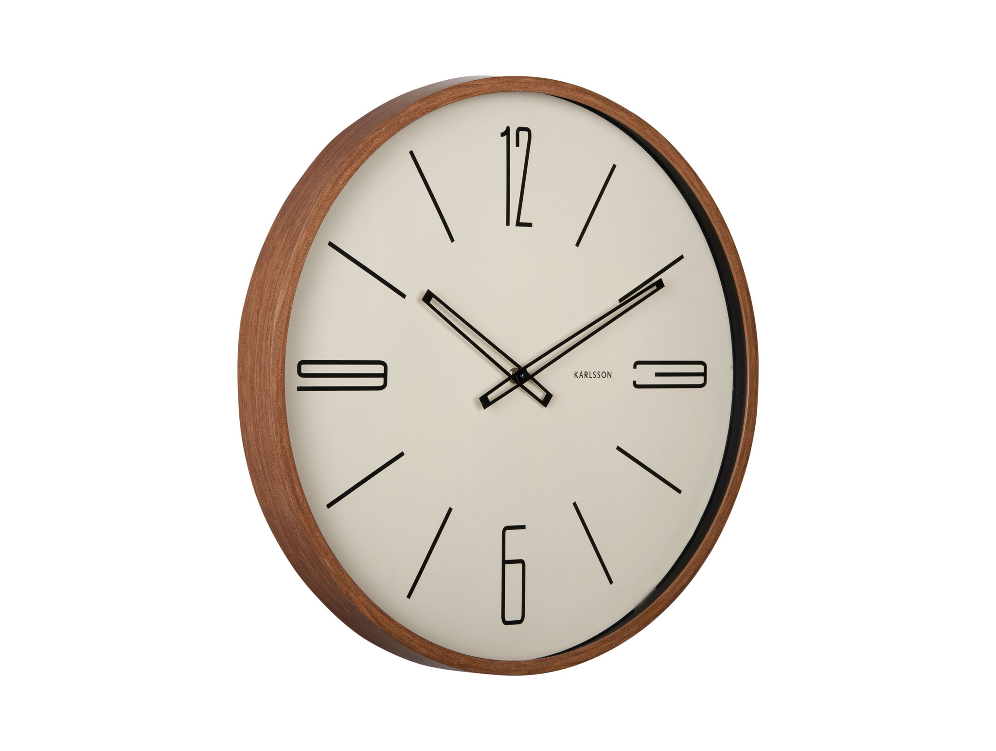 Karlsson - Wall Clock Marcado Large - Bruin - Ø50,8cm