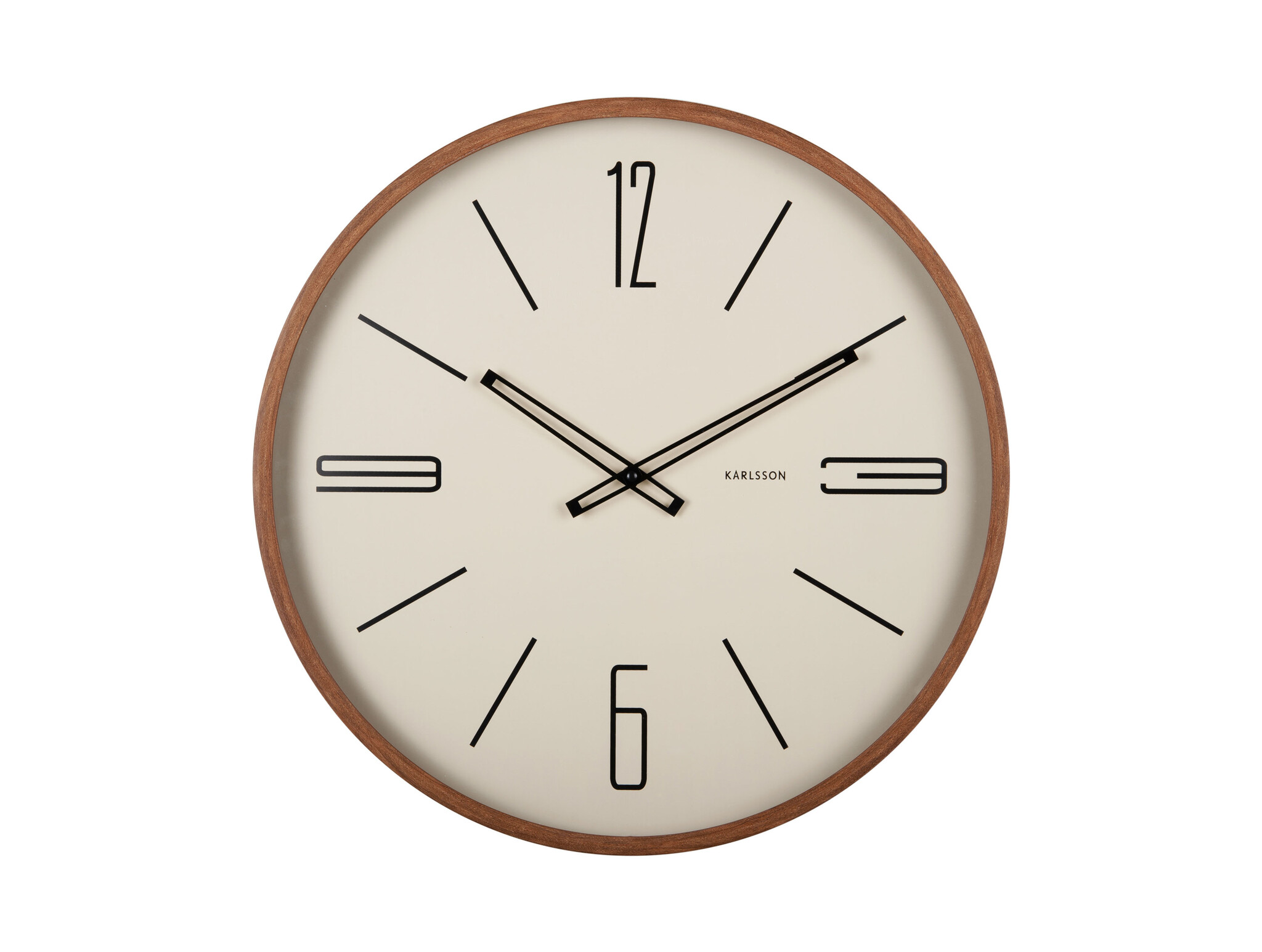 Karlsson - Wall Clock Marcado Large - Bruin - Ø50,8cm