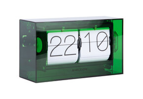 Karlsson - Tafelklok Boxed Flip - Groen - 20,7x20,7x11,7 cm