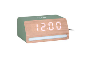 Karlsson - Wekker Retro w. Light LED - Groen - 10x16,5x7,5 cm