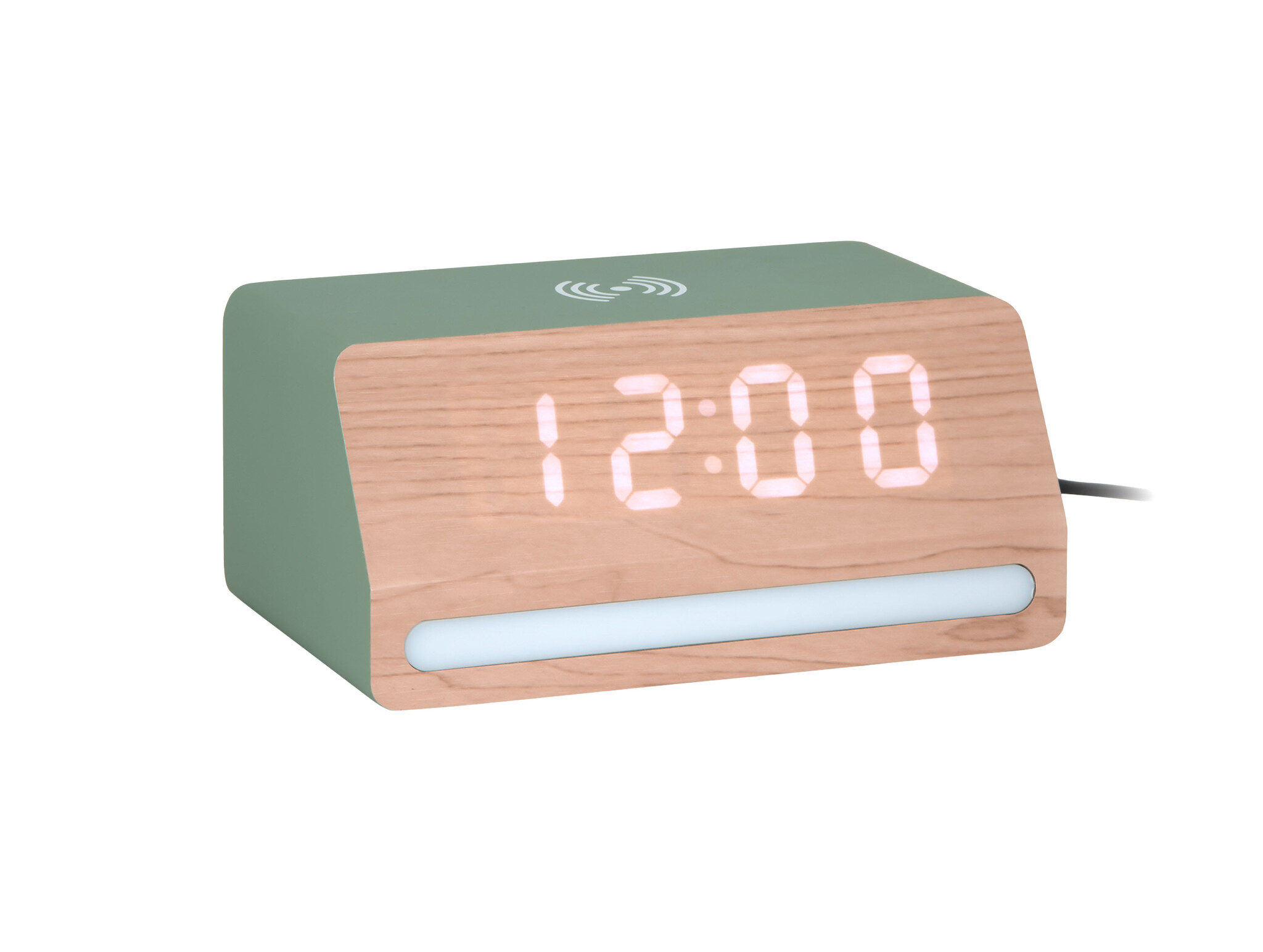 Karlsson - Wekker Retro w. Light LED - Groen - 10x16,5x7,5 cm