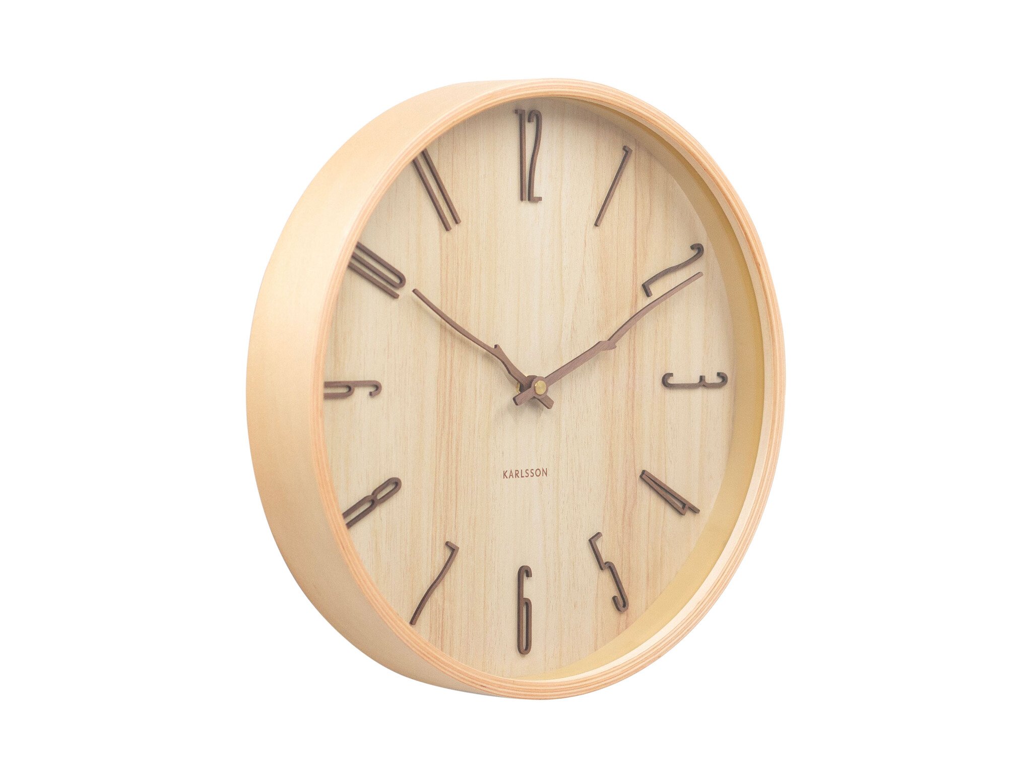 Karlsson - Wall Clock Rama - Bruin - Ø30cm