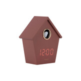 Karlsson - Wekker Riqueza Cuckoo LED - Rood - 6,8x13x15,3 cm