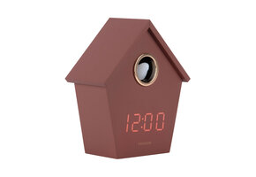 Karlsson - Wekker Riqueza Cuckoo LED - Rood - 6,8x13x15,3 cm