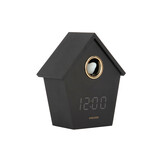 Karlsson - Wekker Riqueza Cuckoo LED - Zwart - 6,8x13x15,3 cm