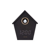 Karlsson - Wekker Riqueza Cuckoo LED - Zwart - 6,8x13x15,3 cm