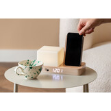 Karlsson - Wekker Retro w. Night Light LED - Bruin - 11,5x15,4x20 cm