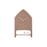 Karlsson - Wall Clock Love Birds - Bruin - Øcm