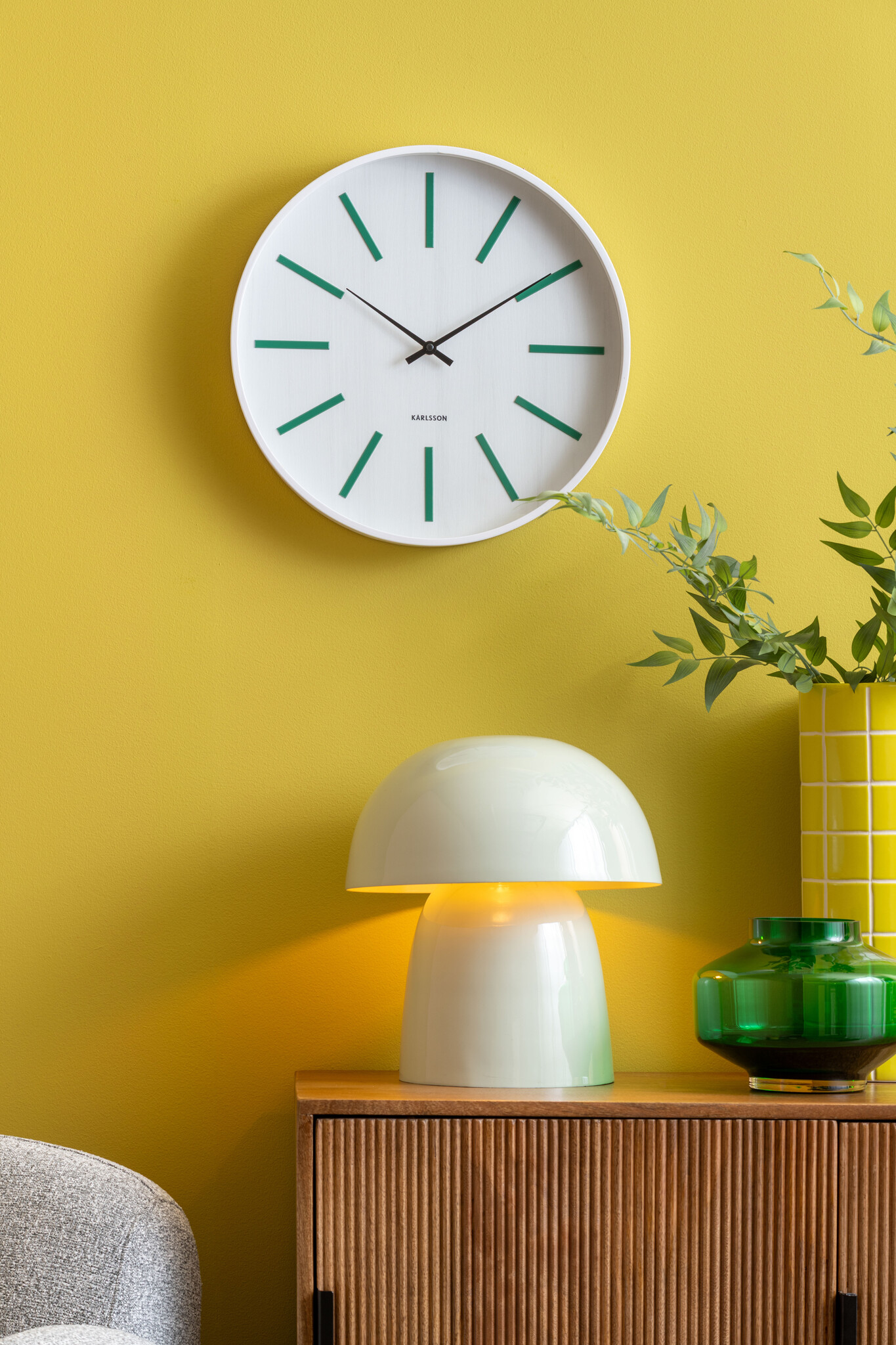 Karlsson - Wall Clock Arruga Retro - Wit - Ø40cm