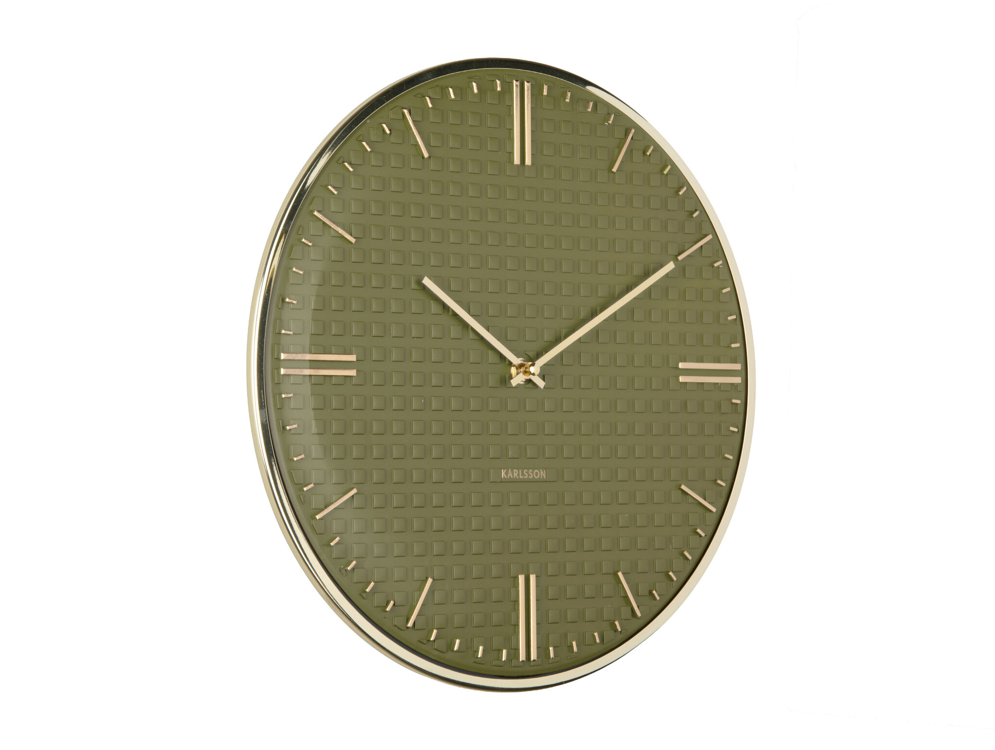 Karlsson - Wall Clock Riqueza - Groen - Ø35cm