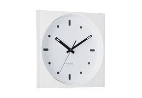 Karlsson - Wall Clock Incesante Square - Wit - Ø25cm