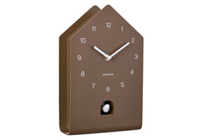 Karlsson - Wall Clock Fino Cuckoo - Bruin - Øcm