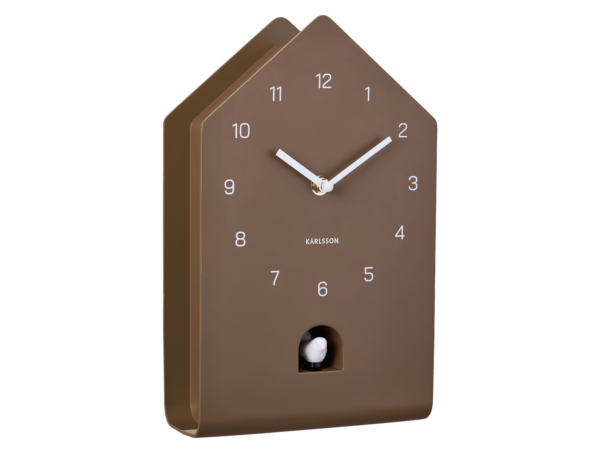 Karlsson - Wall Clock Fino Cuckoo - Bruin - Øcm