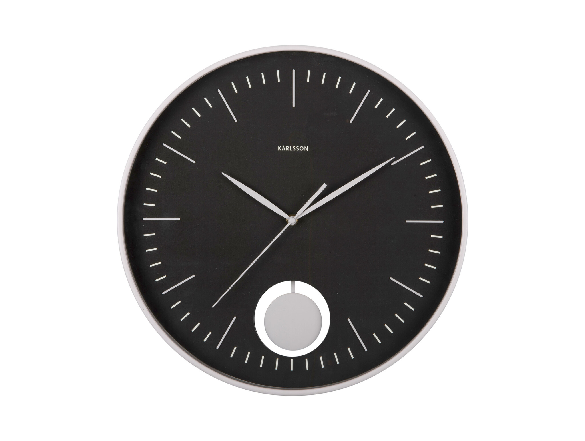 Karlsson - Wall Clock Grato Pendulum - Zwart - Ø40,6cm