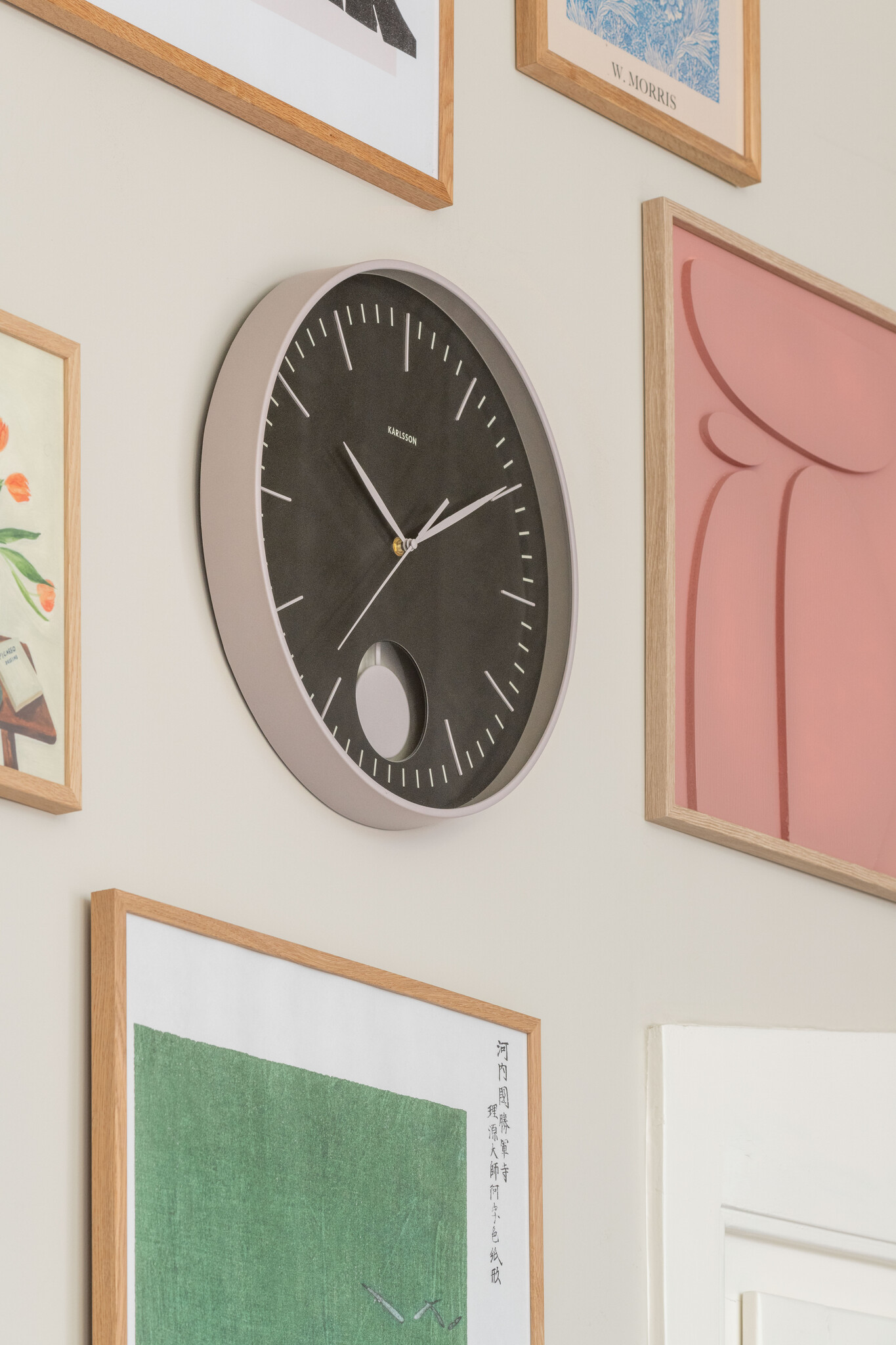 Karlsson - Wall Clock Grato Pendulum - Zwart - Ø40,6cm