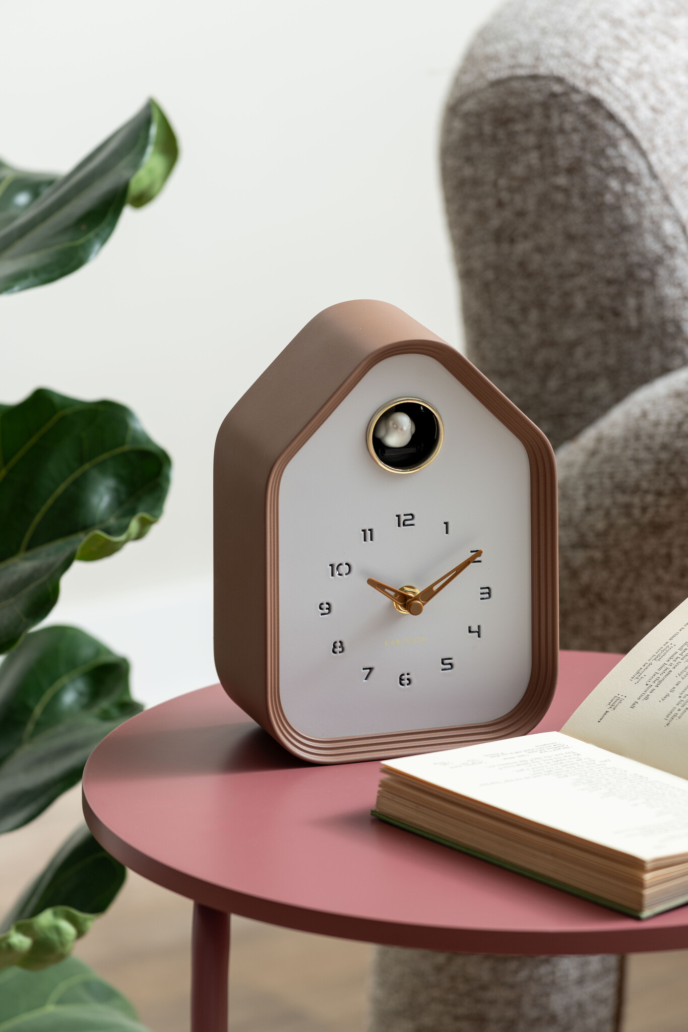 Karlsson - Wall/Table Clock Reina Cuckoo - Bruin - Øcm