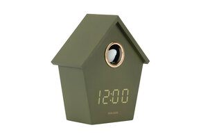 Karlsson - Wekker Riqueza Cuckoo LED - Groen - 6,8x13x15,3 cm