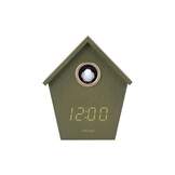 Karlsson - Wekker Riqueza Cuckoo LED - Groen - 6,8x13x15,3 cm