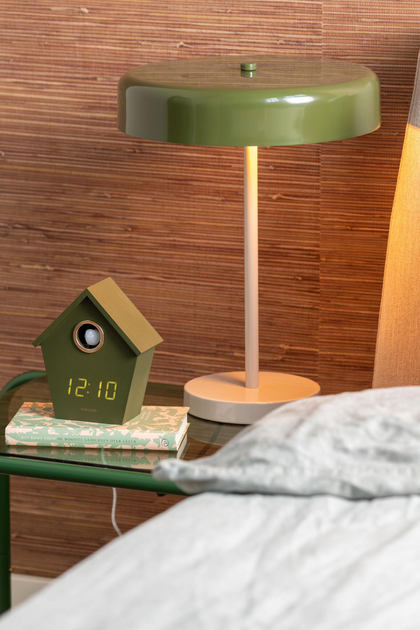 Karlsson - Wekker Riqueza Cuckoo LED - Groen - 6,8x13x15,3 cm