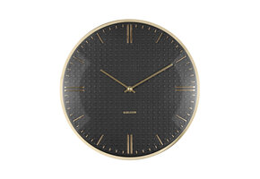 Karlsson - Wall Clock Riqueza - Zwart - Ø35cm