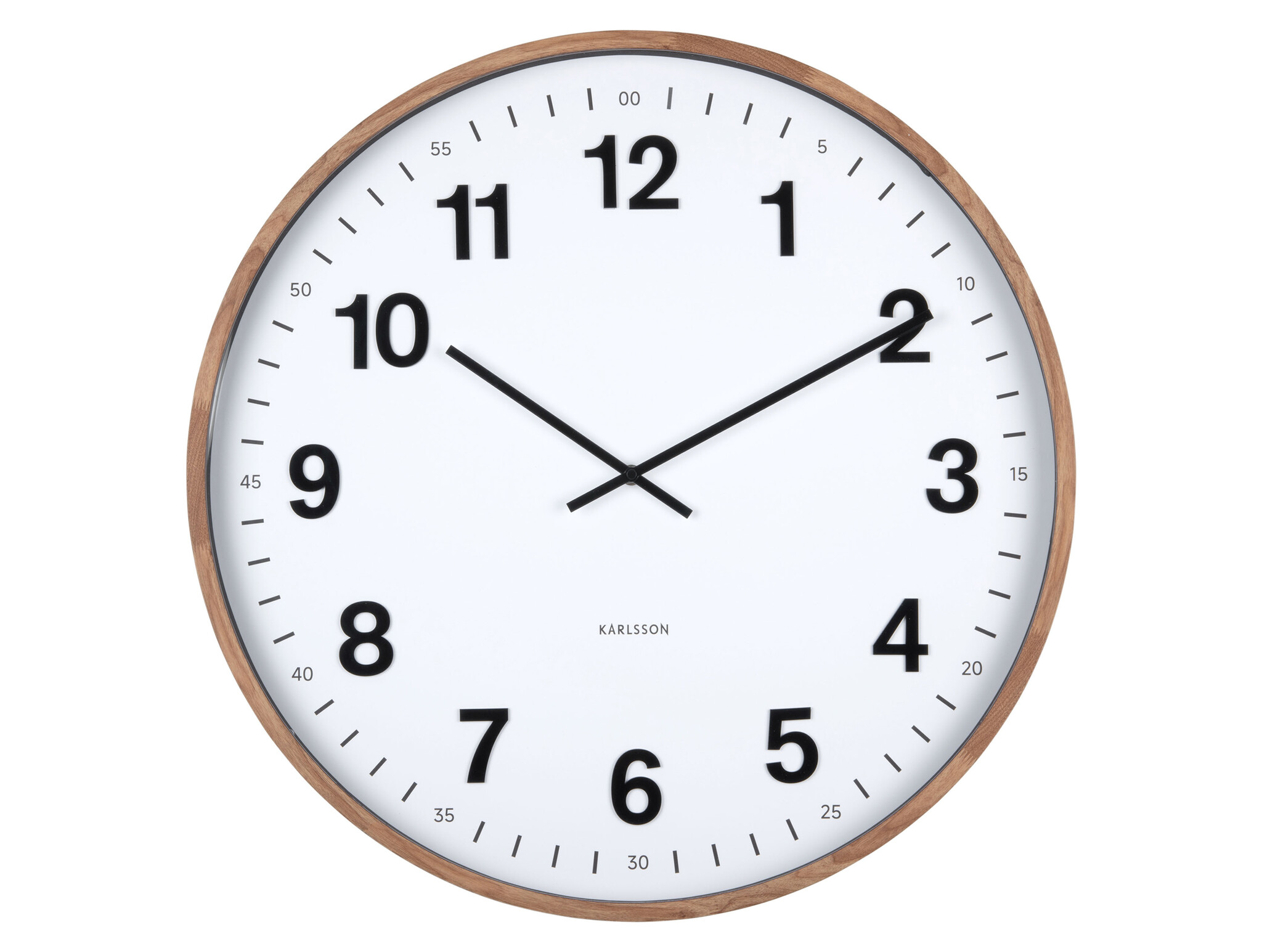 Karlsson - Wall Clock Esencia Classic XL - Bruin - Ø60cm