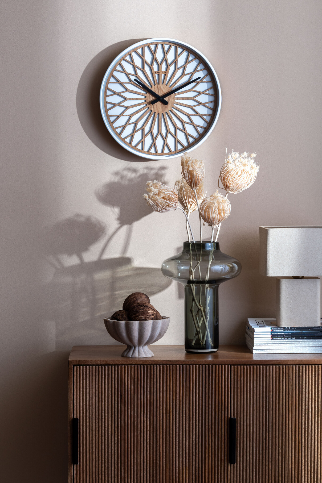 Karlsson - Wall Clock Girasol - Wit - Ø40,6cm