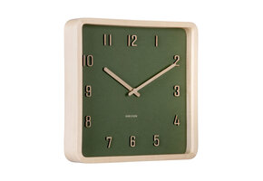 Karlsson - Wall Clock Nervadura Square - Groen - Øcm