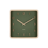 Karlsson - Wall Clock Nervadura Square - Groen - Øcm