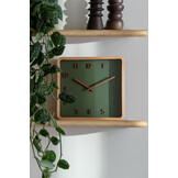 Karlsson - Wall Clock Nervadura Square - Groen - Øcm