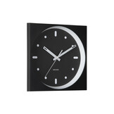 Karlsson - Wall Clock Incesante Square - Zwart - Ø25cm