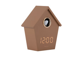 Karlsson - Wekker Riqueza Cuckoo LED - Bruin - 6,8x13x15,3 cm