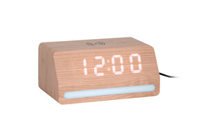 Karlsson - Wekker Retro w. Light LED - Bruin - 10x16,5x7,5 cm