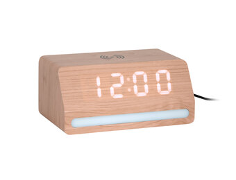 Karlsson - Wekker Retro w. Light LED - Bruin - 10x16,5x7,5 cm