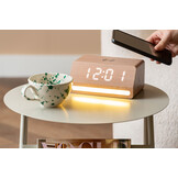 Karlsson - Wekker Retro w. Light LED - Bruin - 10x16,5x7,5 cm