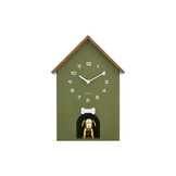 Karlsson - Wall Clock Dog House - Groen - Øcm