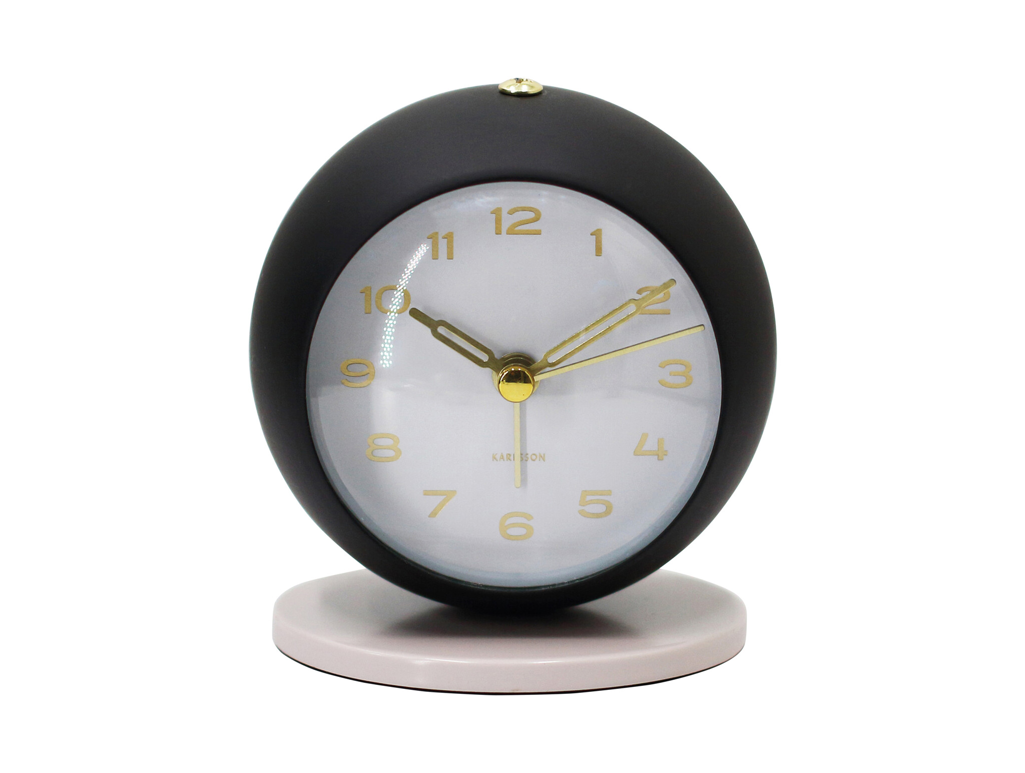 Karlsson - Wekker Reina - Zwart - 8x8x10 cm