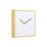 Karlsson - Wall Clock Cool Retro Cuadrado - Geel - Øcm
