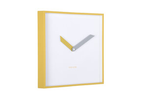 Karlsson - Wall Clock Cool Retro Cuadrado - Geel - Øcm
