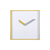 Karlsson - Wall Clock Cool Retro Cuadrado - Geel - Øcm