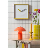 Karlsson - Wall Clock Cool Retro Cuadrado - Geel - Øcm