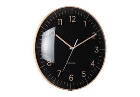 Karlsson - Wall Clock Esencia Dome - Zwart - Ø30cm