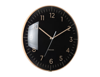 Karlsson - Wall Clock Esencia Dome - Zwart - Ø30cm