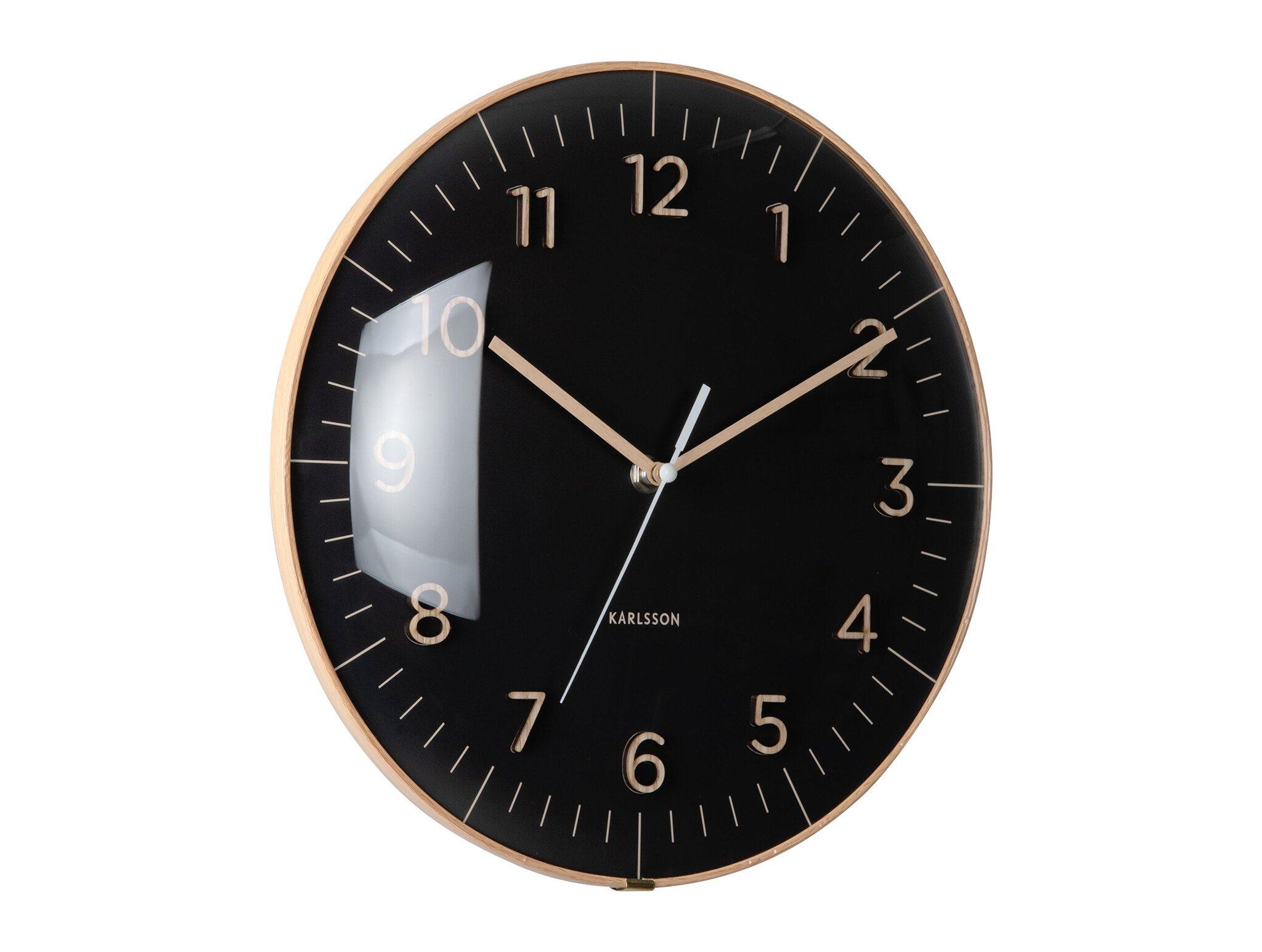 Karlsson - Wall Clock Esencia Dome - Zwart - Ø30cm