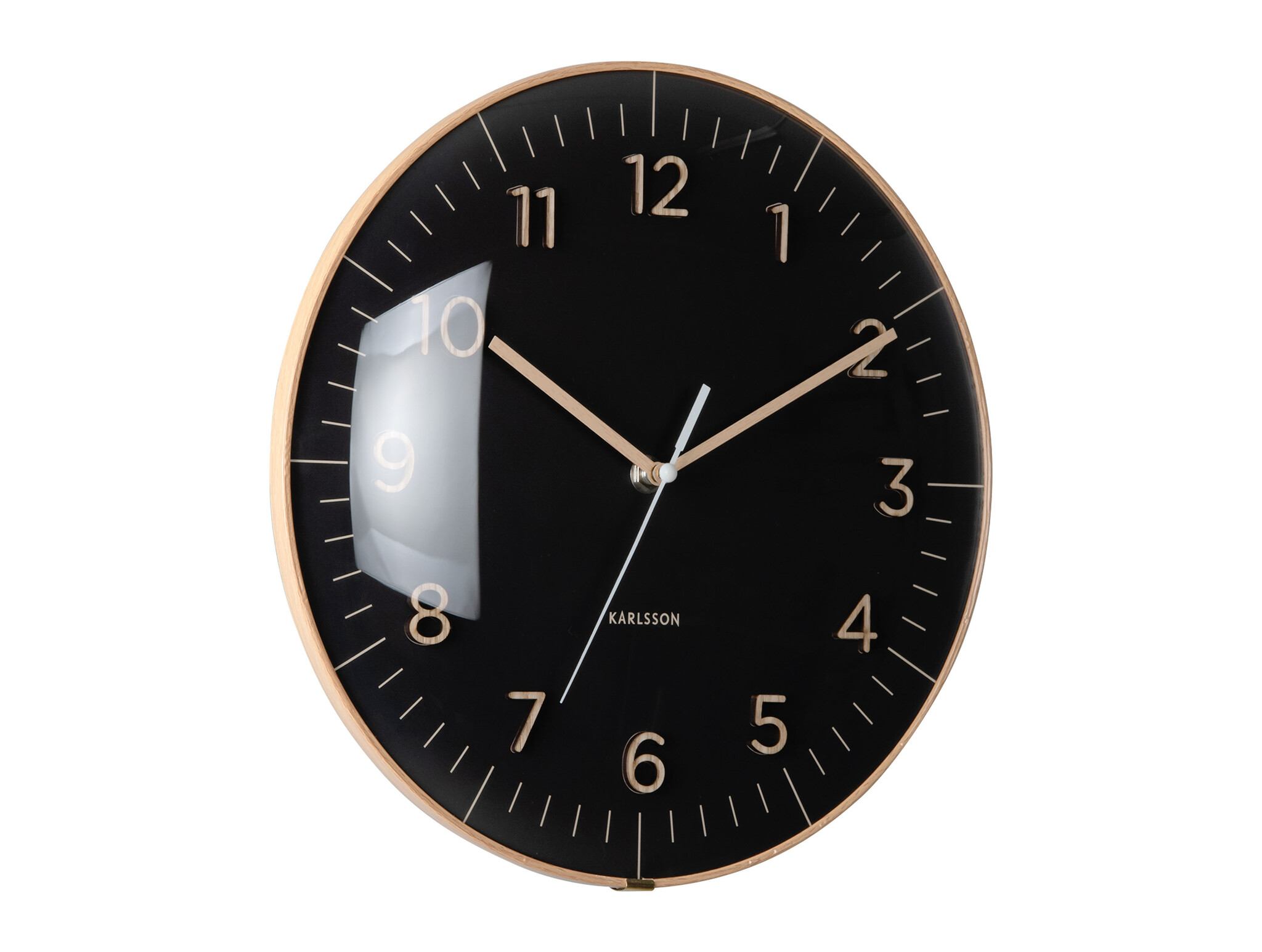 Karlsson - Wall Clock Esencia Dome - Zwart - Ø30cm