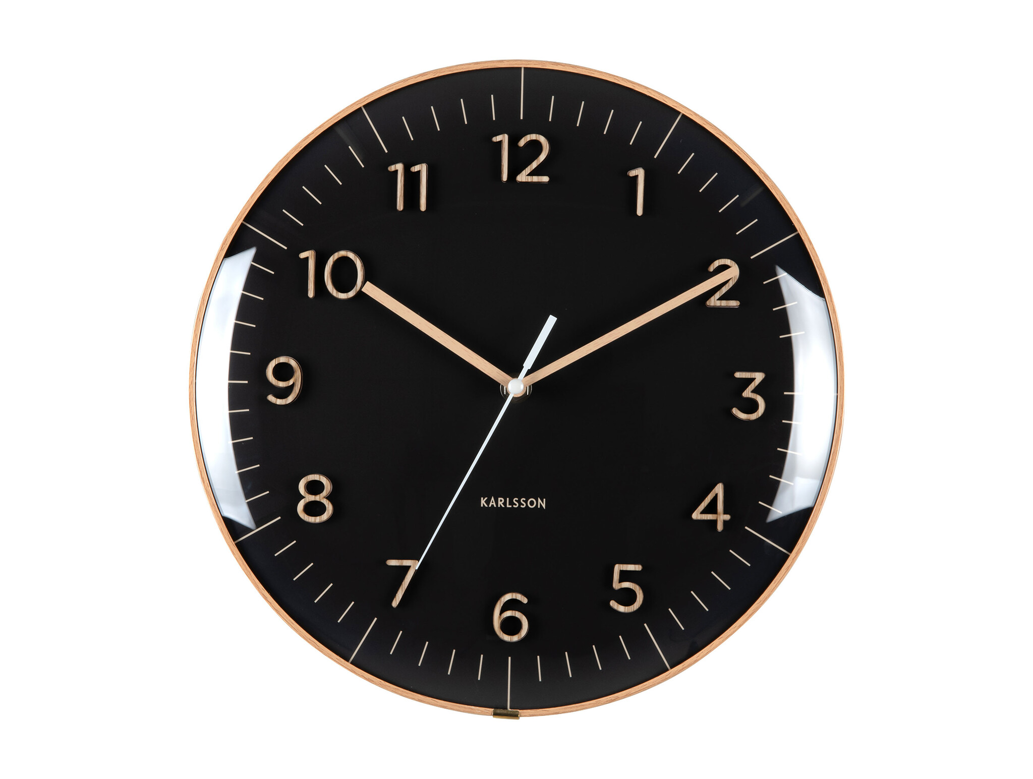 Karlsson - Wall Clock Esencia Dome - Zwart - Ø30cm