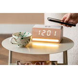 Karlsson - Wekker Retro w. Light LED - Wit - 10x16,5x7,5 cm